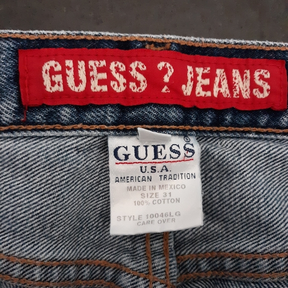 VTG Guess Straight Leg Jeans 31 - Picture 5 of 7